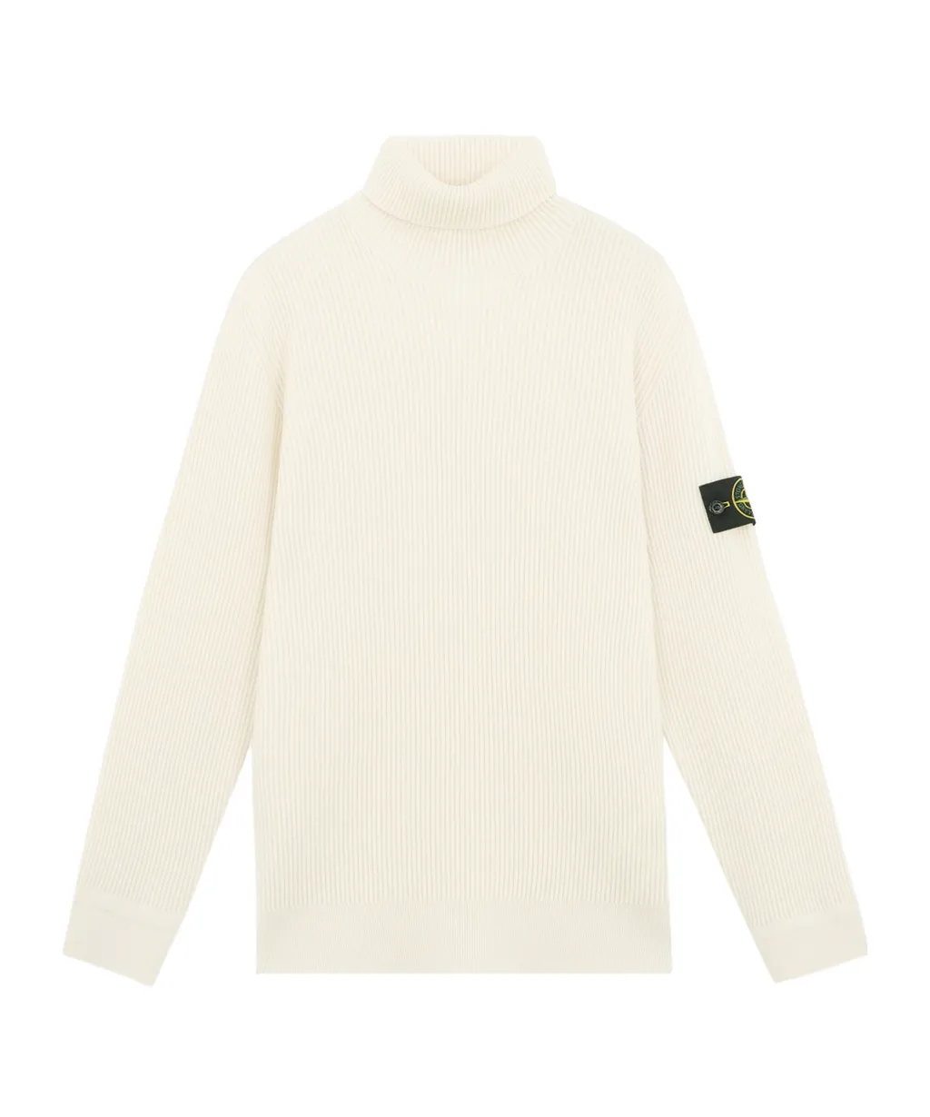 Stone Island Logo Patch Roll Neck Jumper