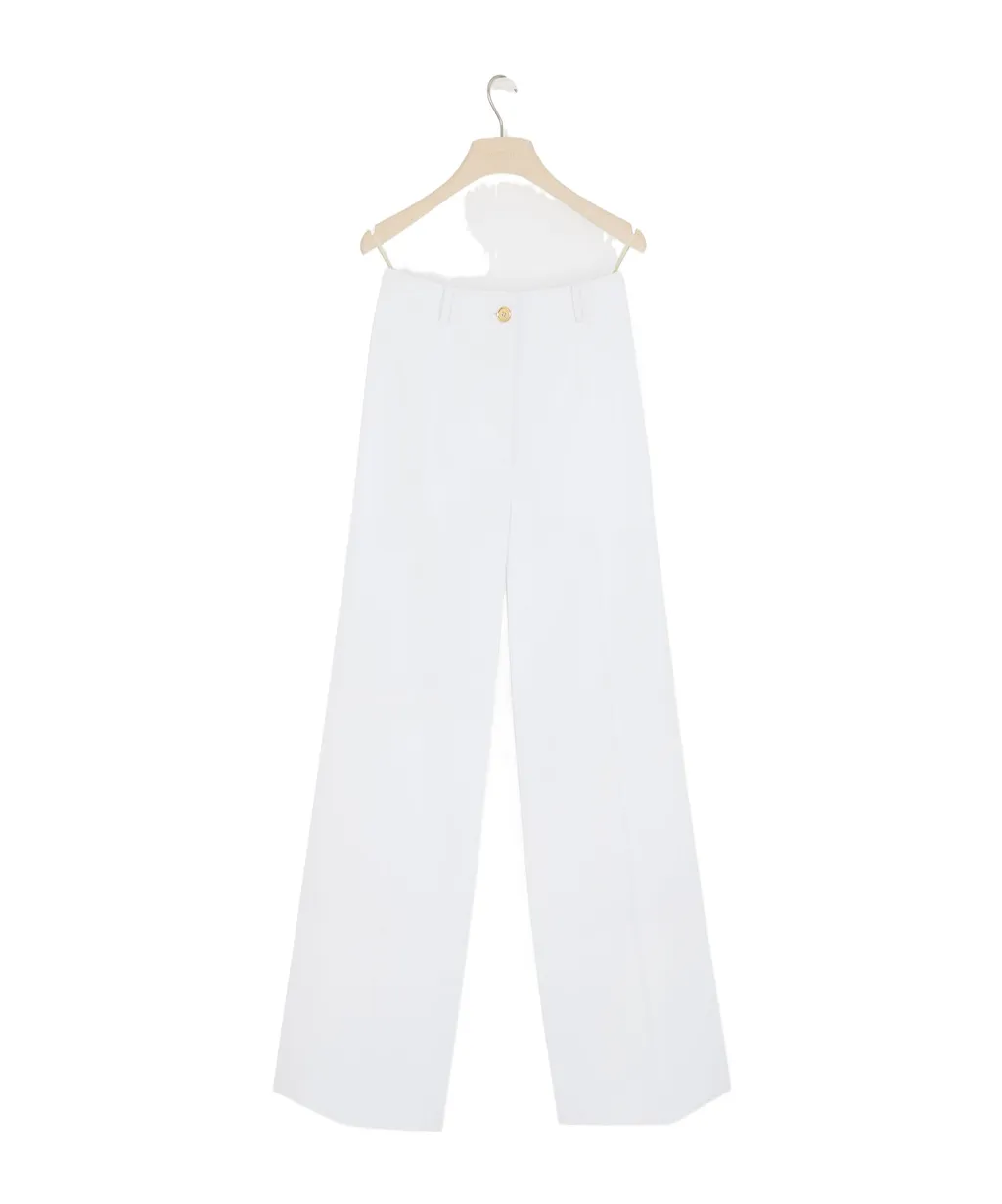 Patou High Waist Wide-Leg Tailored Trousers