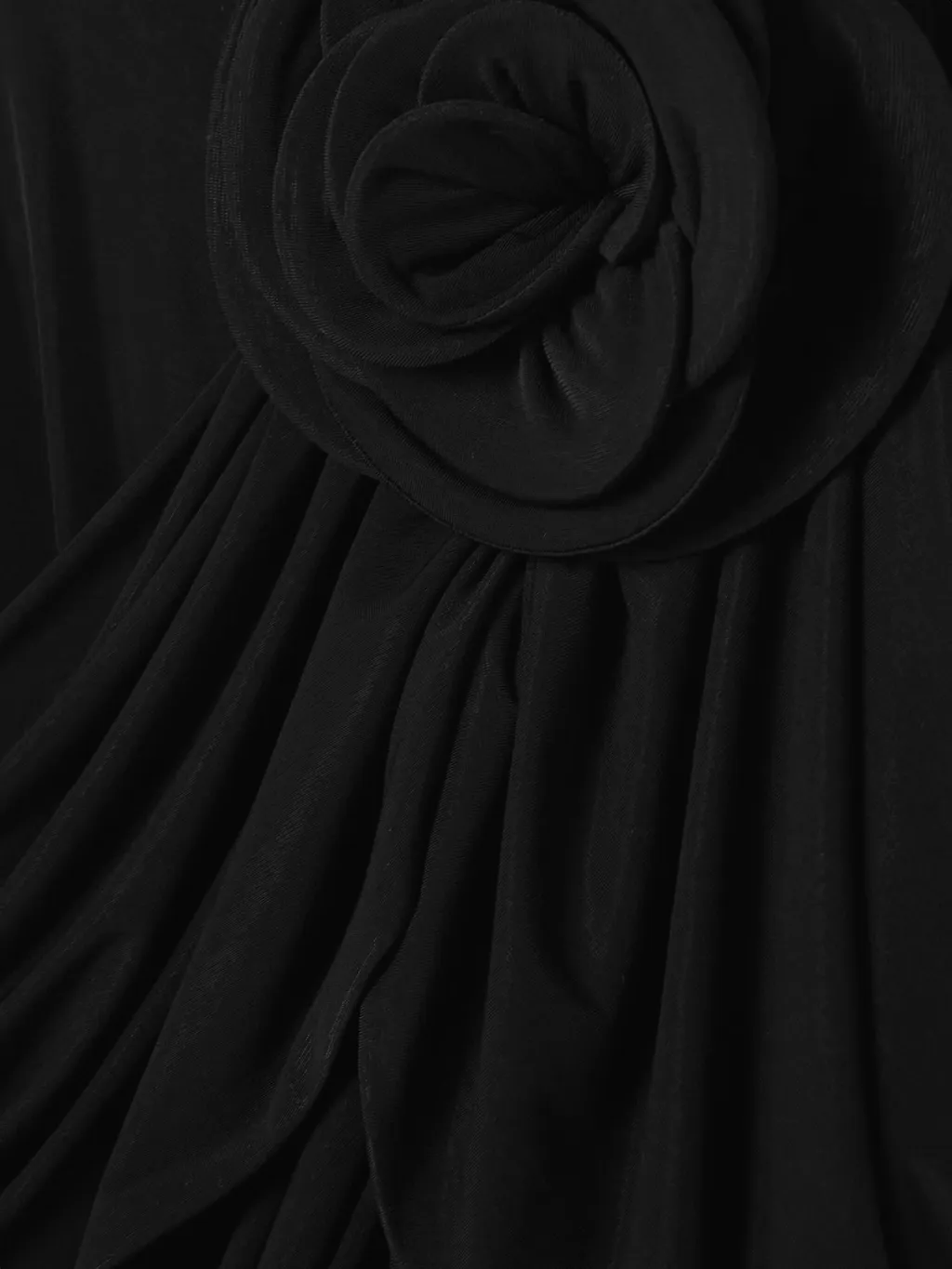 Magda Butrym Ruched Rose Patch Midi Skirt