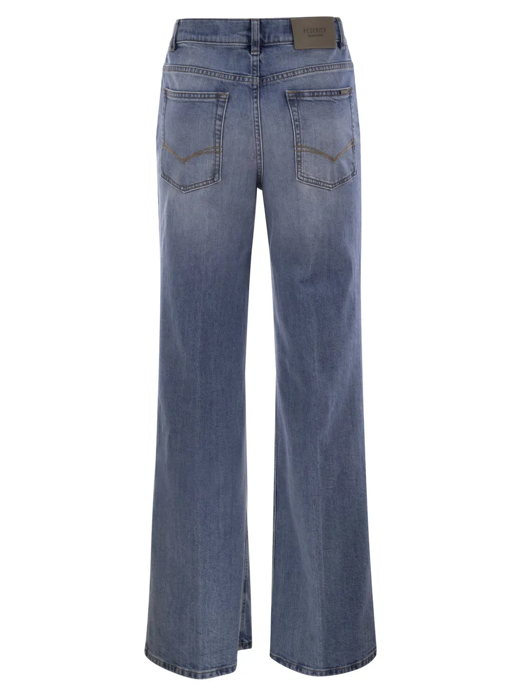 Peserico High-Waisted Wide-Leg Jeans