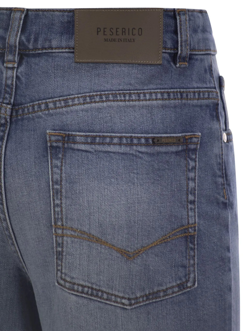 Peserico High-Waisted Wide-Leg Jeans