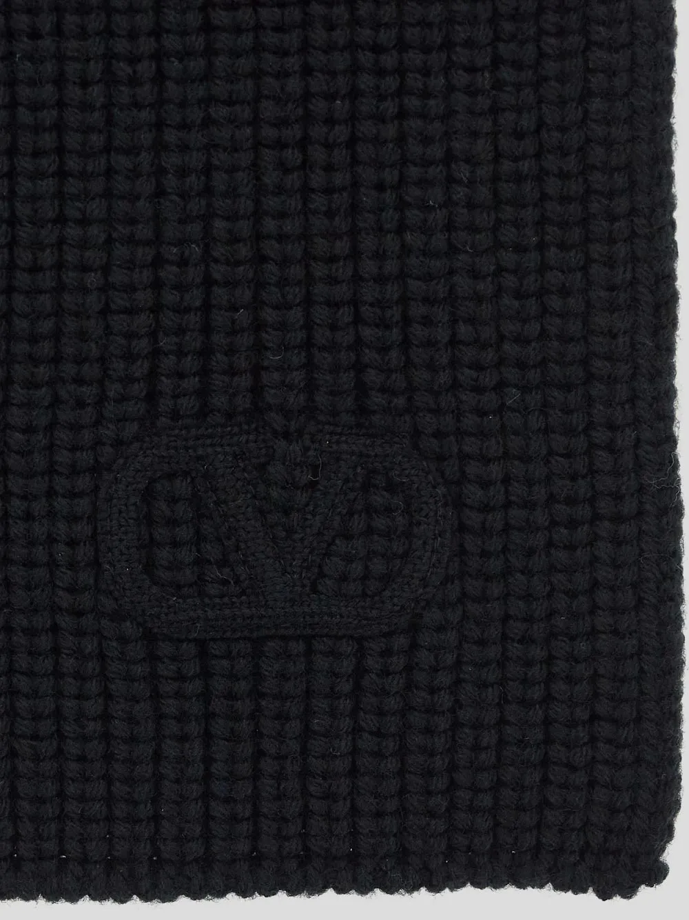 Valentino Logo Embroidered Scarf