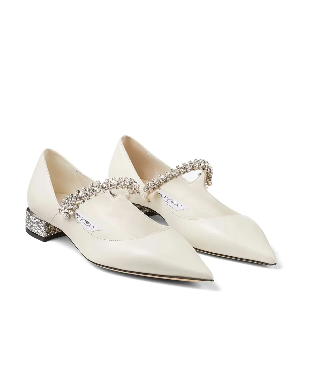 Jimmy Choo Bing Glittery Flat Shoes