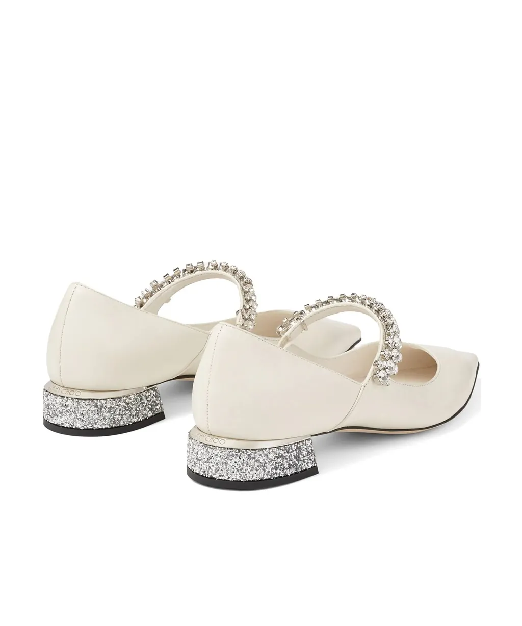 Jimmy Choo Bing Glittery Flat Shoes