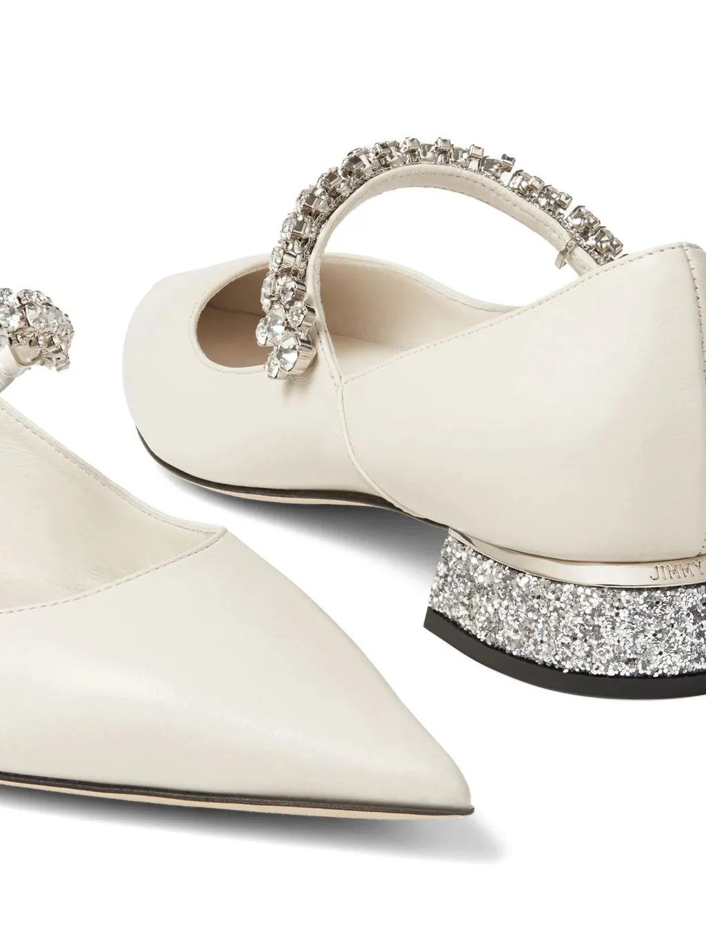 Jimmy Choo Bing Glittery Flat Shoes