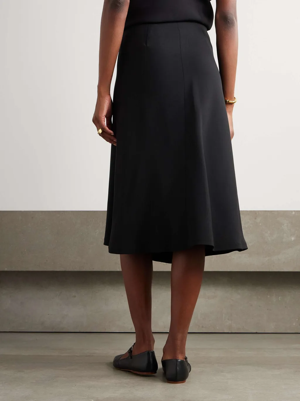 Loro Piana Bull Pleated High-Rise Midi Skirt