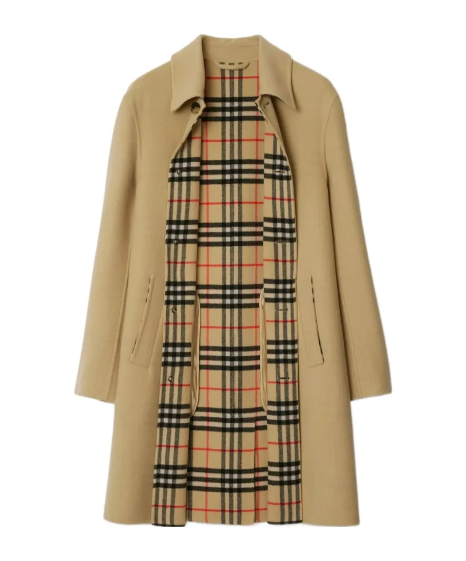 Mid-Length Wool Car Coat