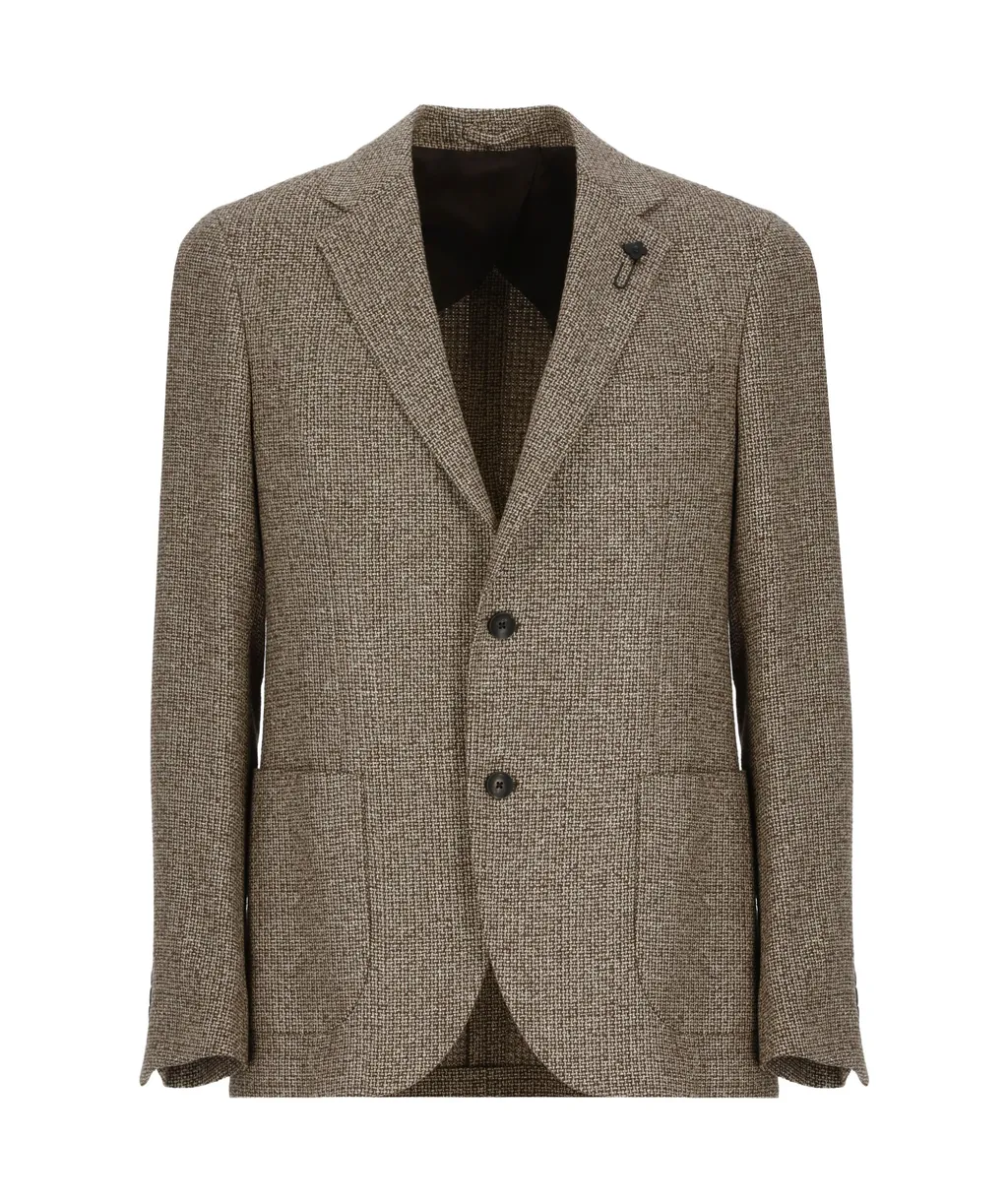 Lardini Single Breasted Brooch Detailed Blazer