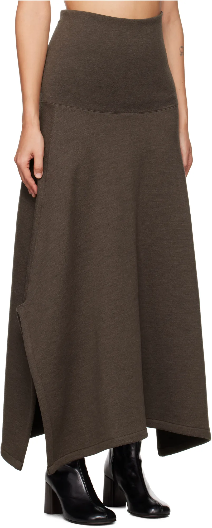 Lemaire Side-Slit Waistband Skirt