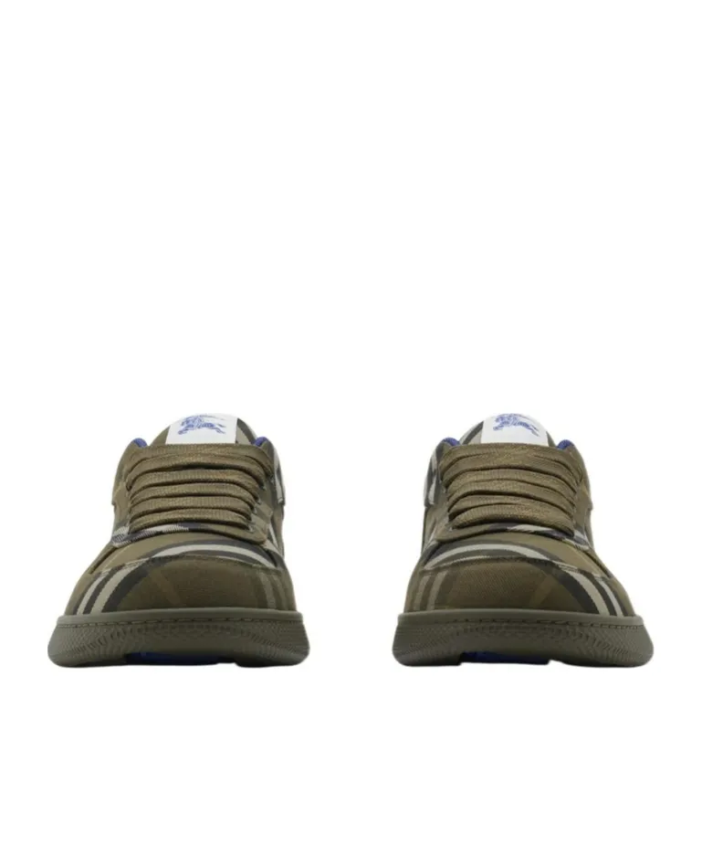 Burberry Checked Terrace Lace-Up Sneakers