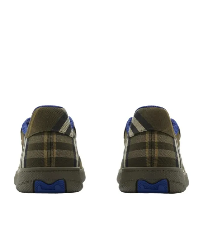 Burberry Checked Terrace Lace-Up Sneakers
