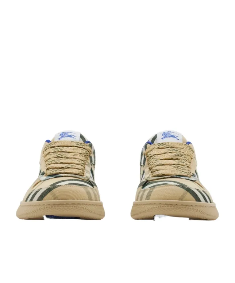 Burberry Terrace Checked Lace-Up Sneakers