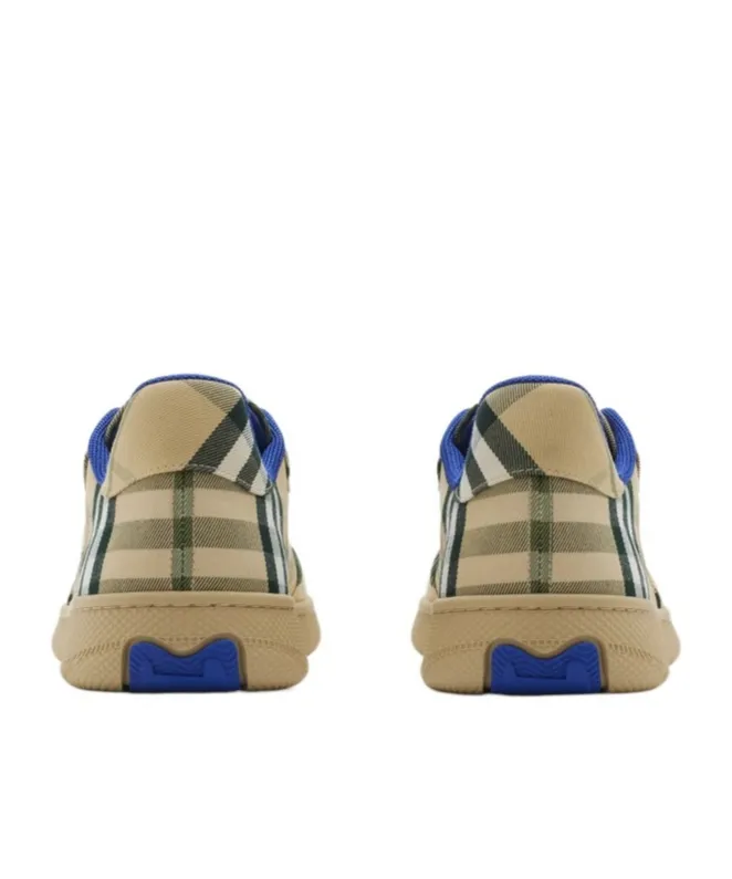 Burberry Terrace Checked Lace-Up Sneakers