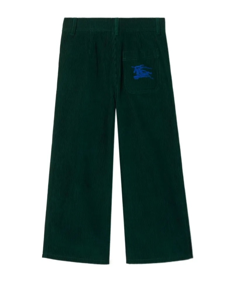 Embroidered Logo Corduroy Trousers
