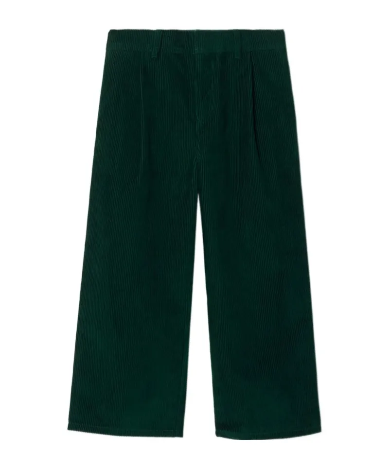 Embroidered Logo Corduroy Trousers