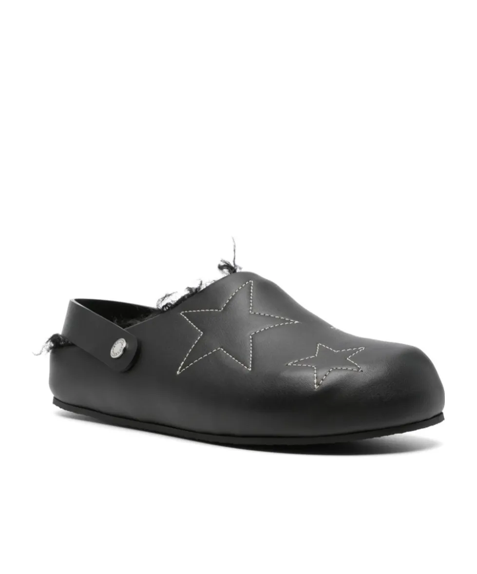 Stella Mccartney Star Stitched Slip-On Slippers