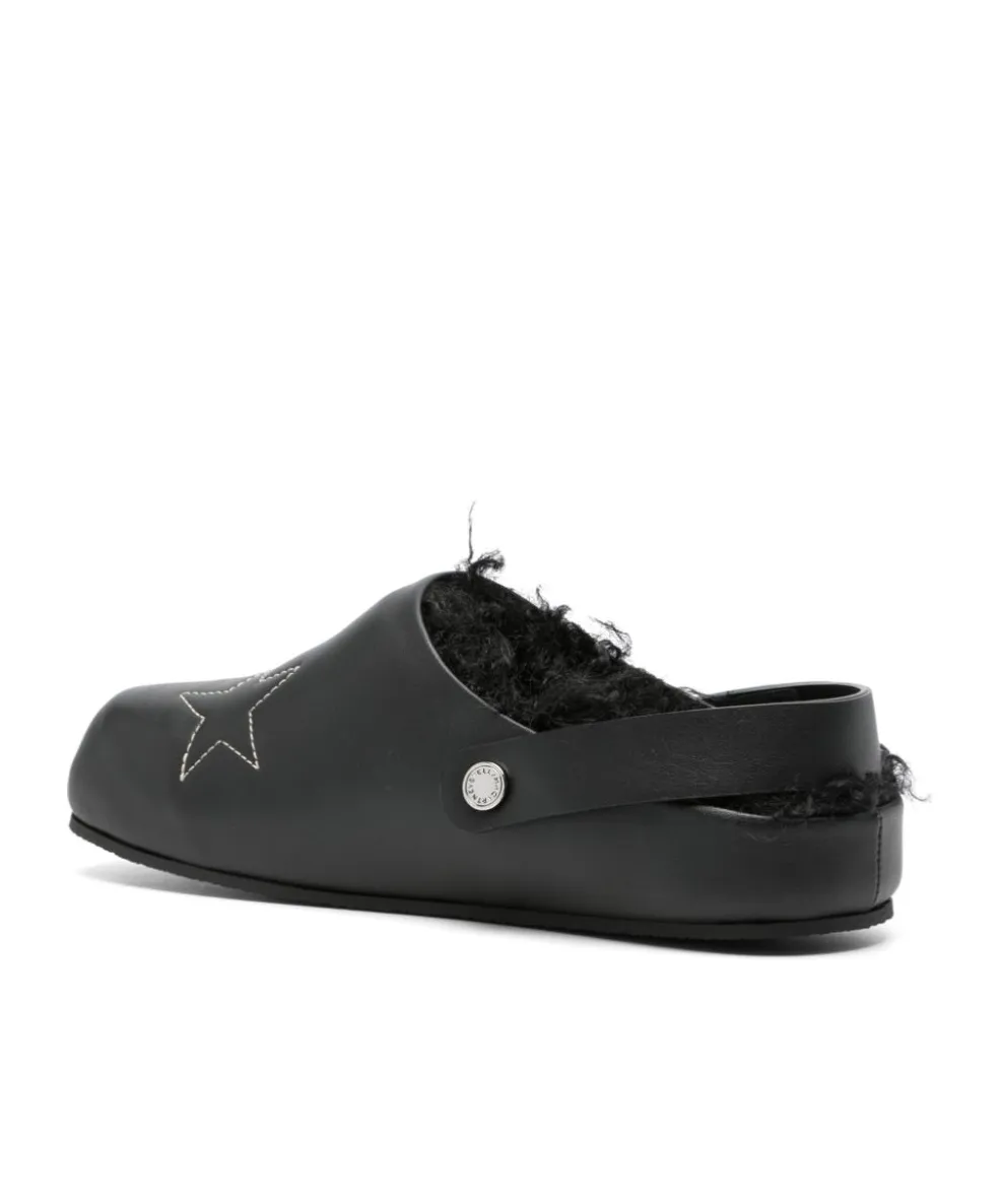 Stella Mccartney Star Stitched Slip-On Slippers