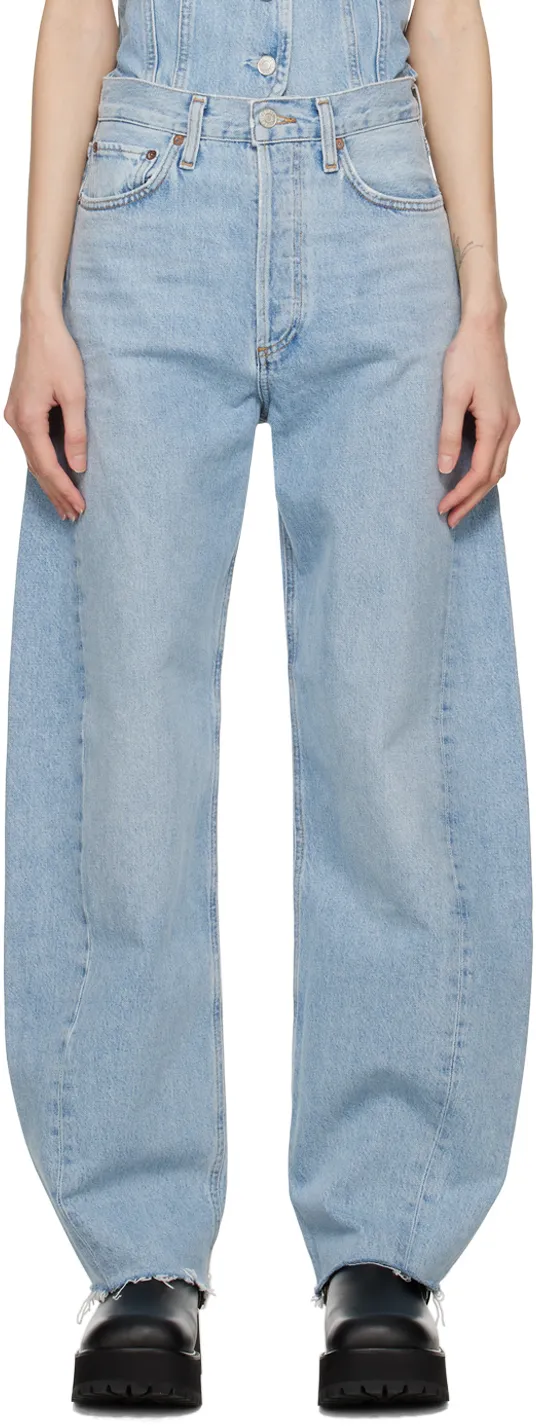 Agolde High-Waisted Wide-Leg Jeans
