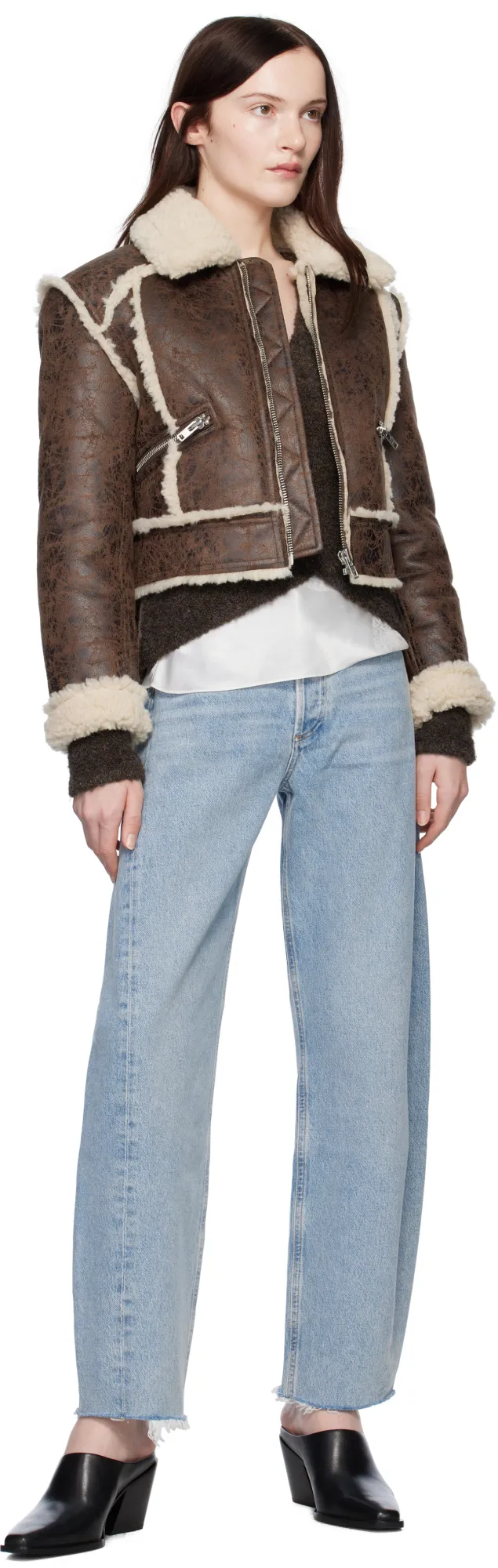 Agolde High-Waisted Wide-Leg Jeans