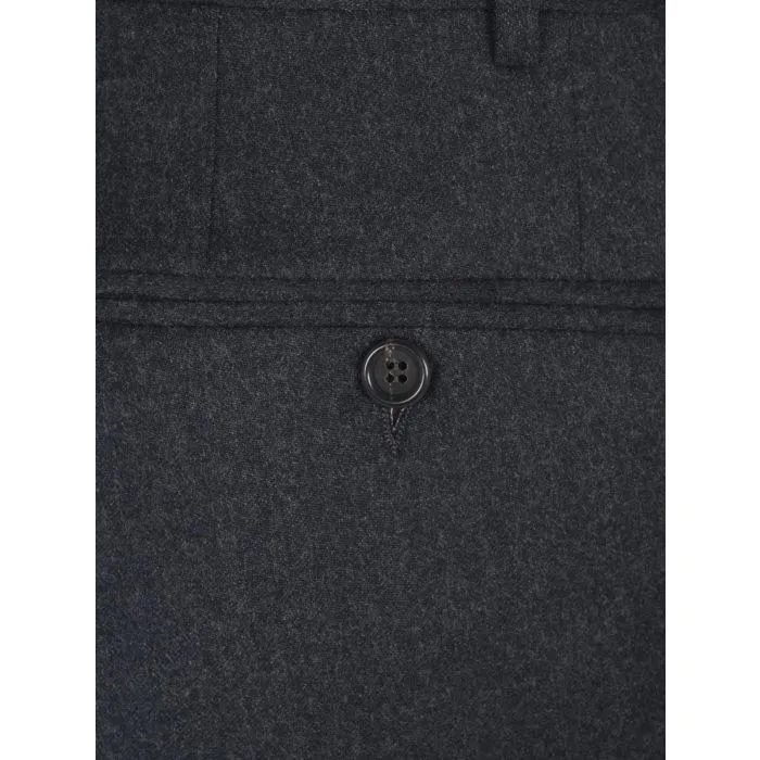 Tailored-Cut Wool Trousers