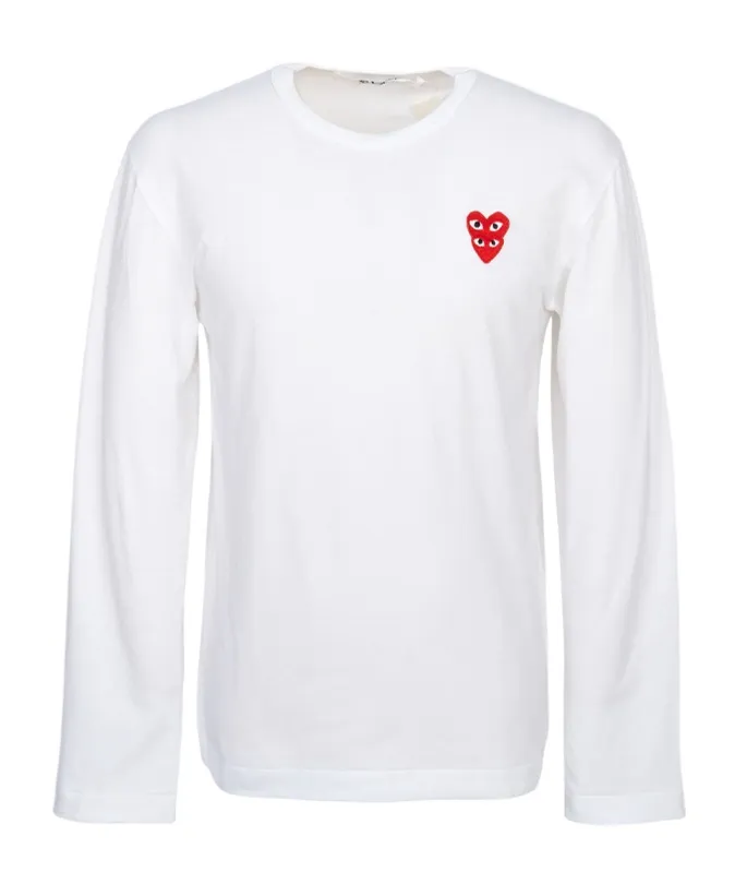 Comme Des GarÇOns Play Heart-Patch Long Sleeved T-Shirt