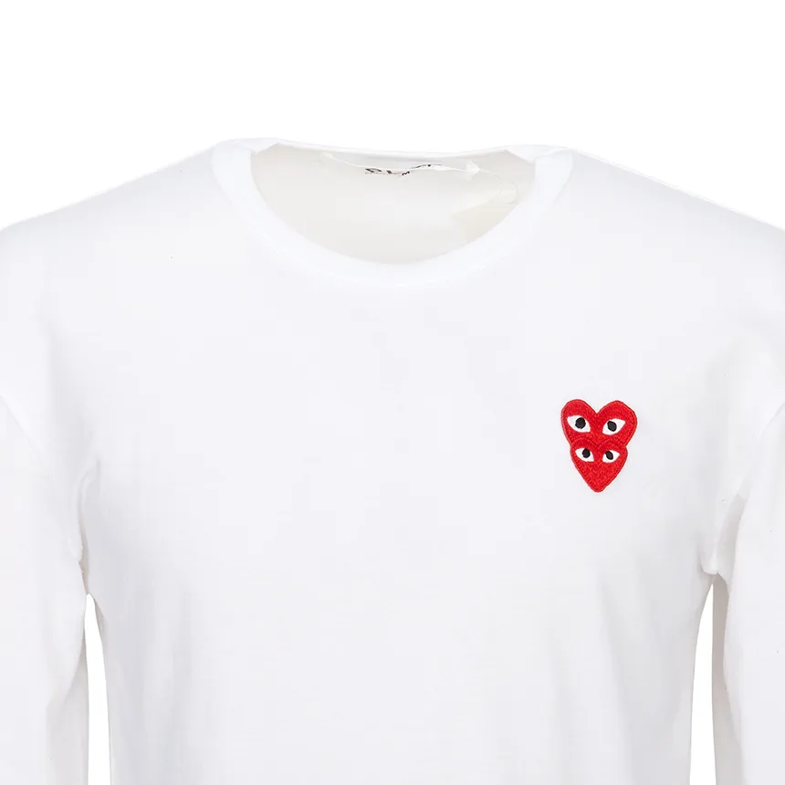 Comme Des GarÇOns Play Heart-Patch Long Sleeved T-Shirt