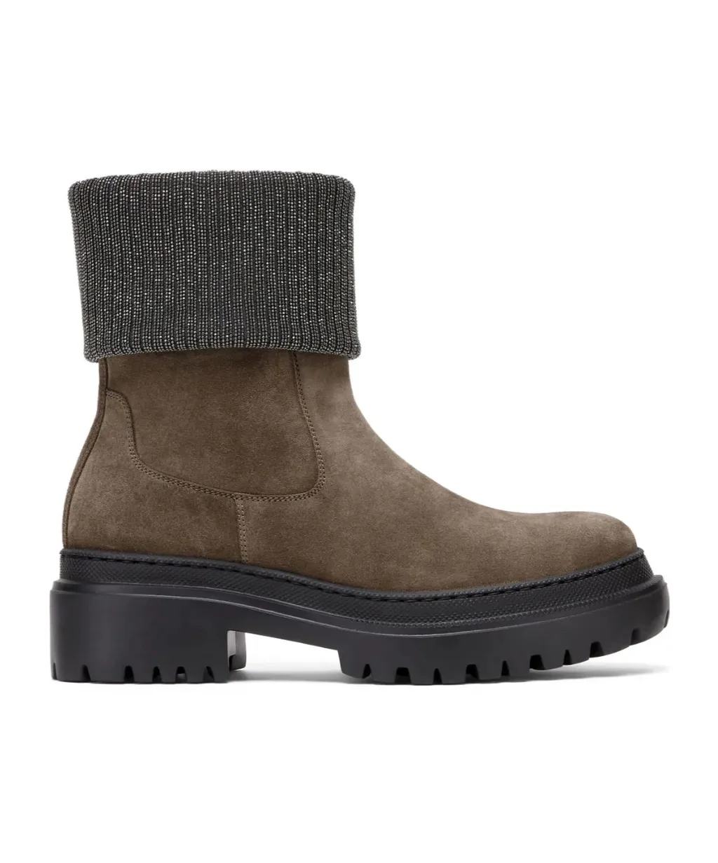 Brunello Cucinelli Monile-Detailed Ankle Boots