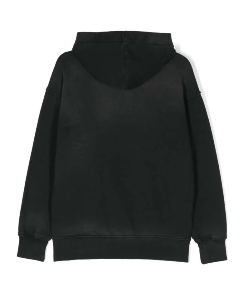 Msgm Kids Logo Printed Straight Hem Hoodie