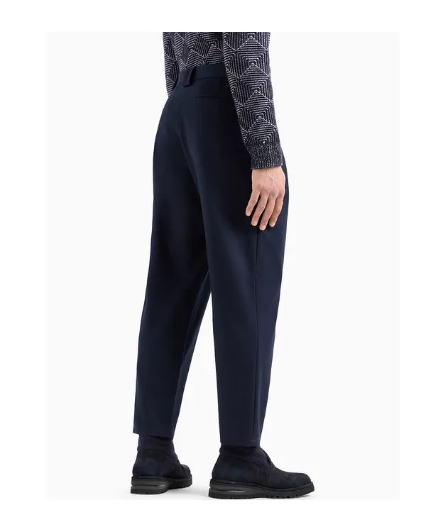 Belt-Loop Single-Pleated Trousers