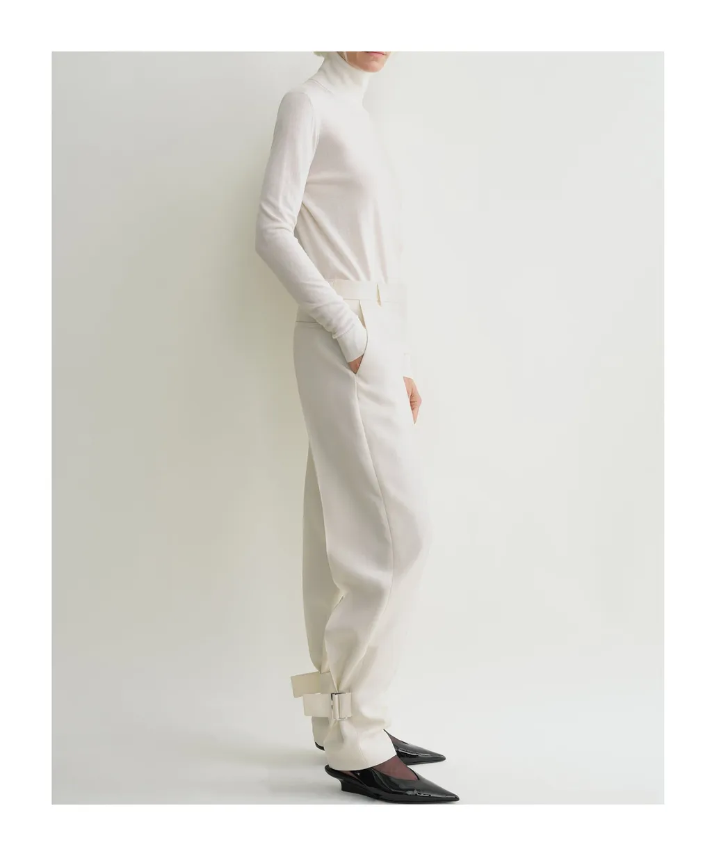 TotÊMe Presse Creased Buckled Slouch Trousers