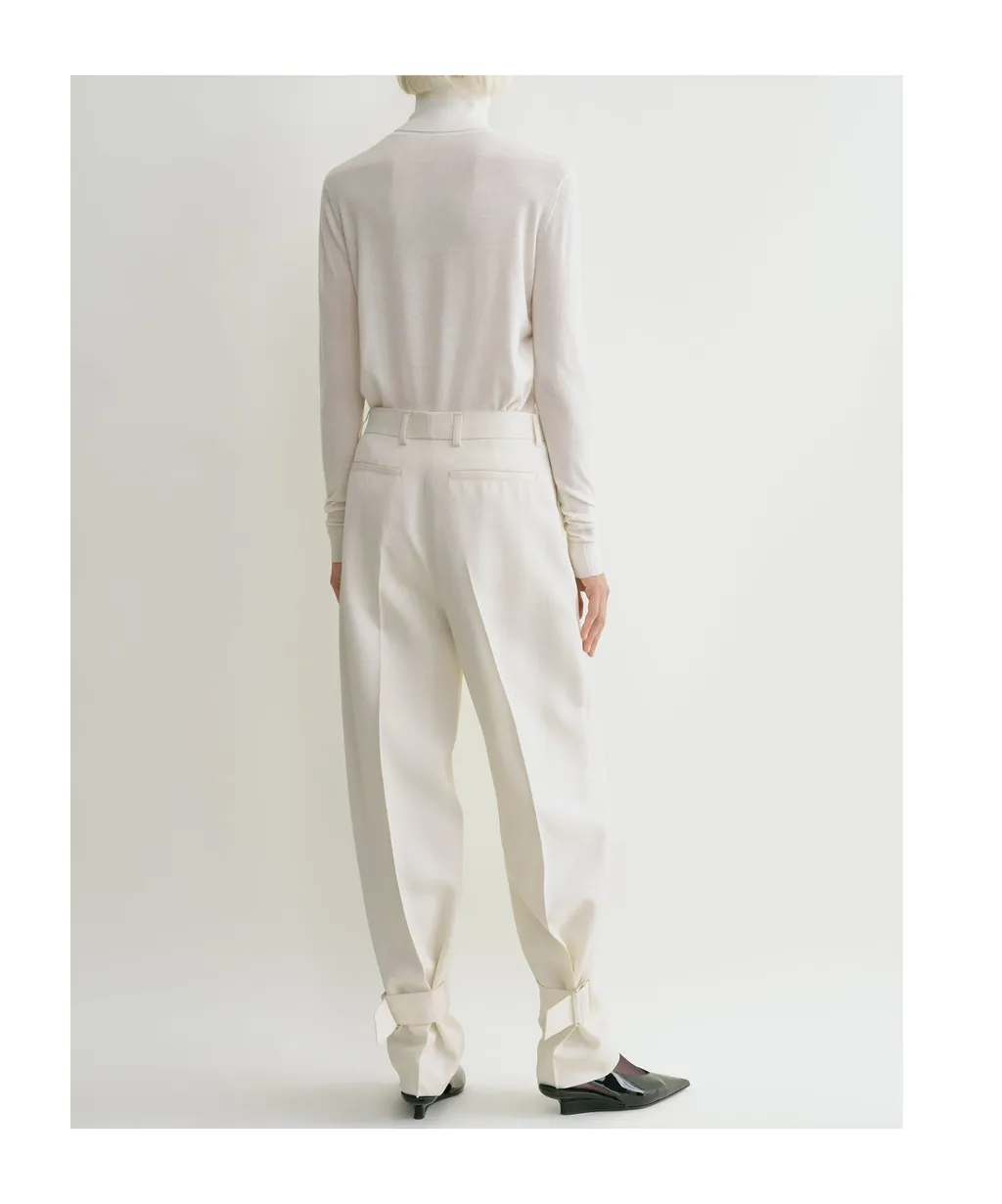 TotÊMe Presse Creased Buckled Slouch Trousers