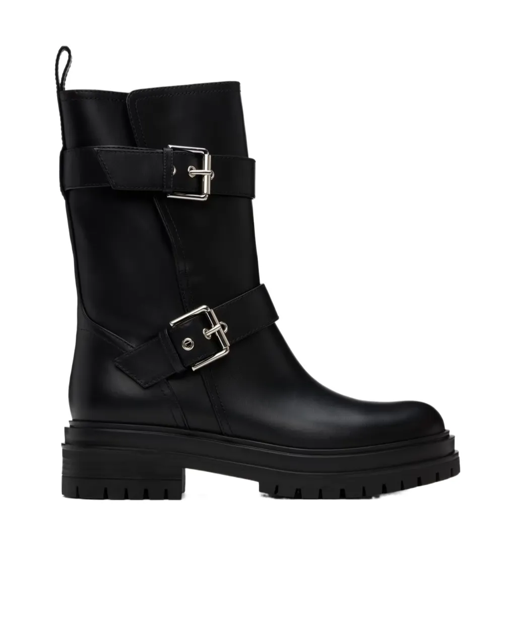 Gianvito Rossi Montey Round-Toe Ankle Boots
