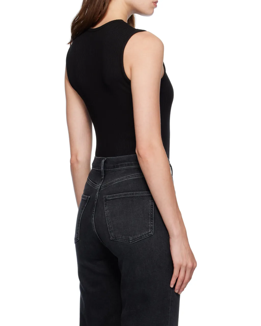 Agolde Binx Sleeveless Ribbed Tank Top