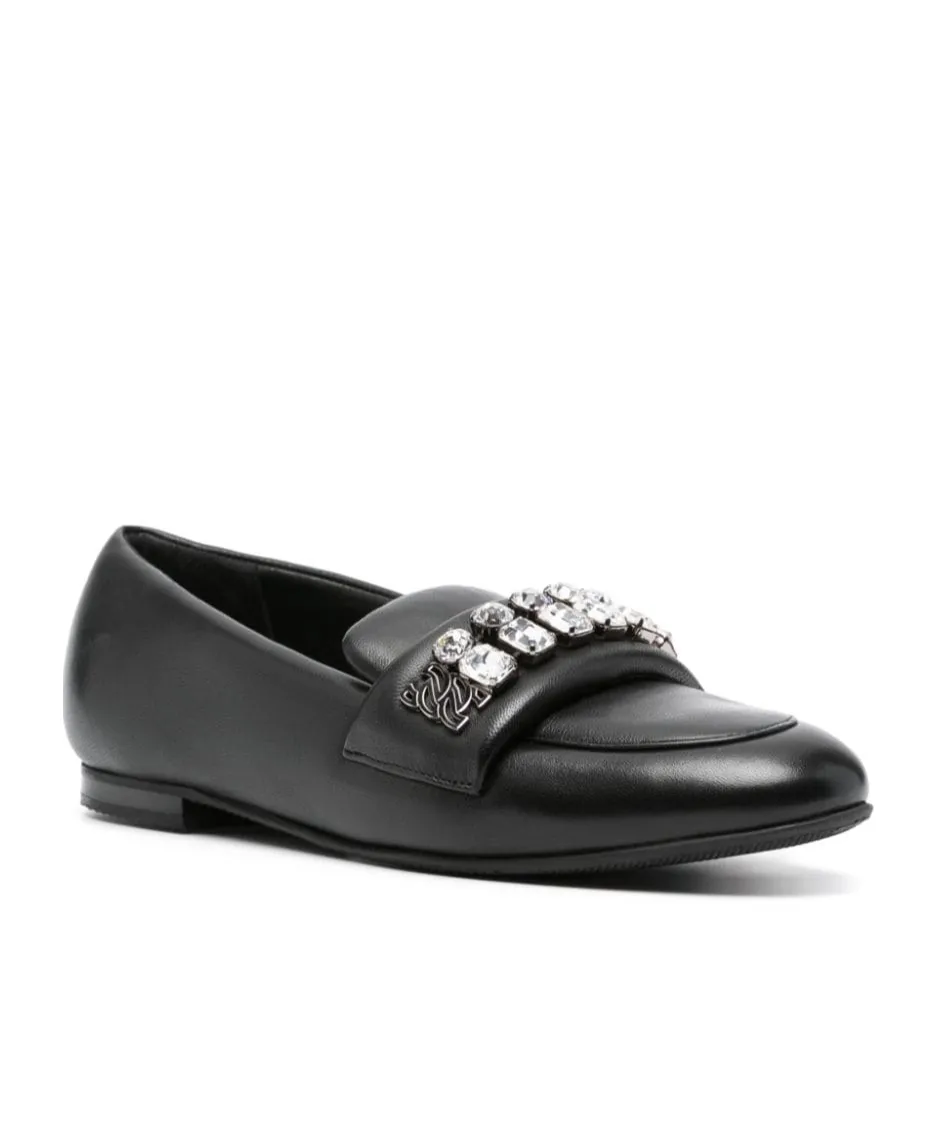 Casadei Embellished Slip-On Flat Shoes