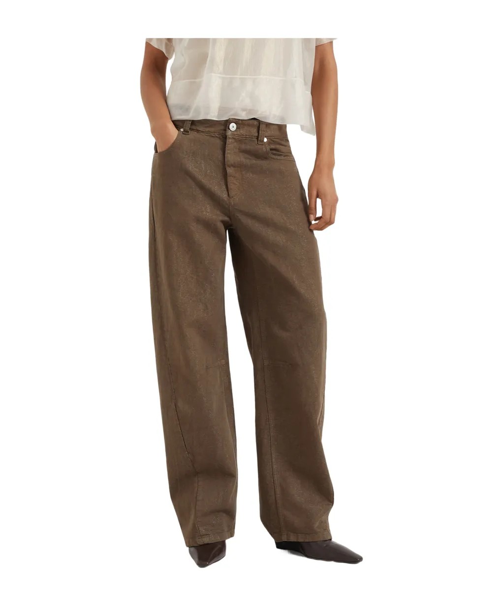 Brunello Cucinelli Dyed Wide-Leg Trousers