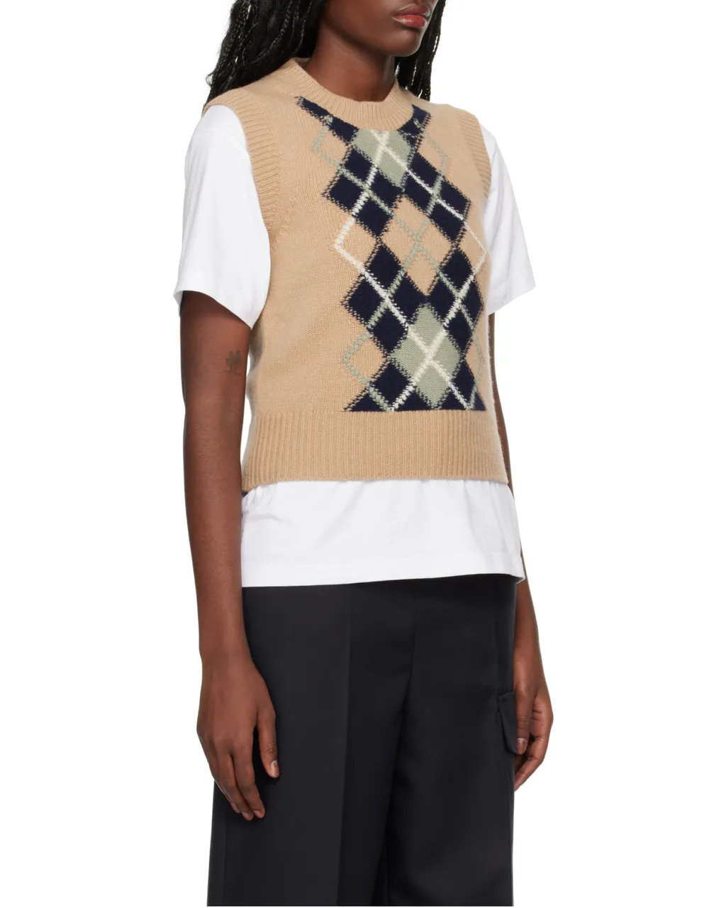 Ami Ami Paris Argyle Sleeveless Jumper