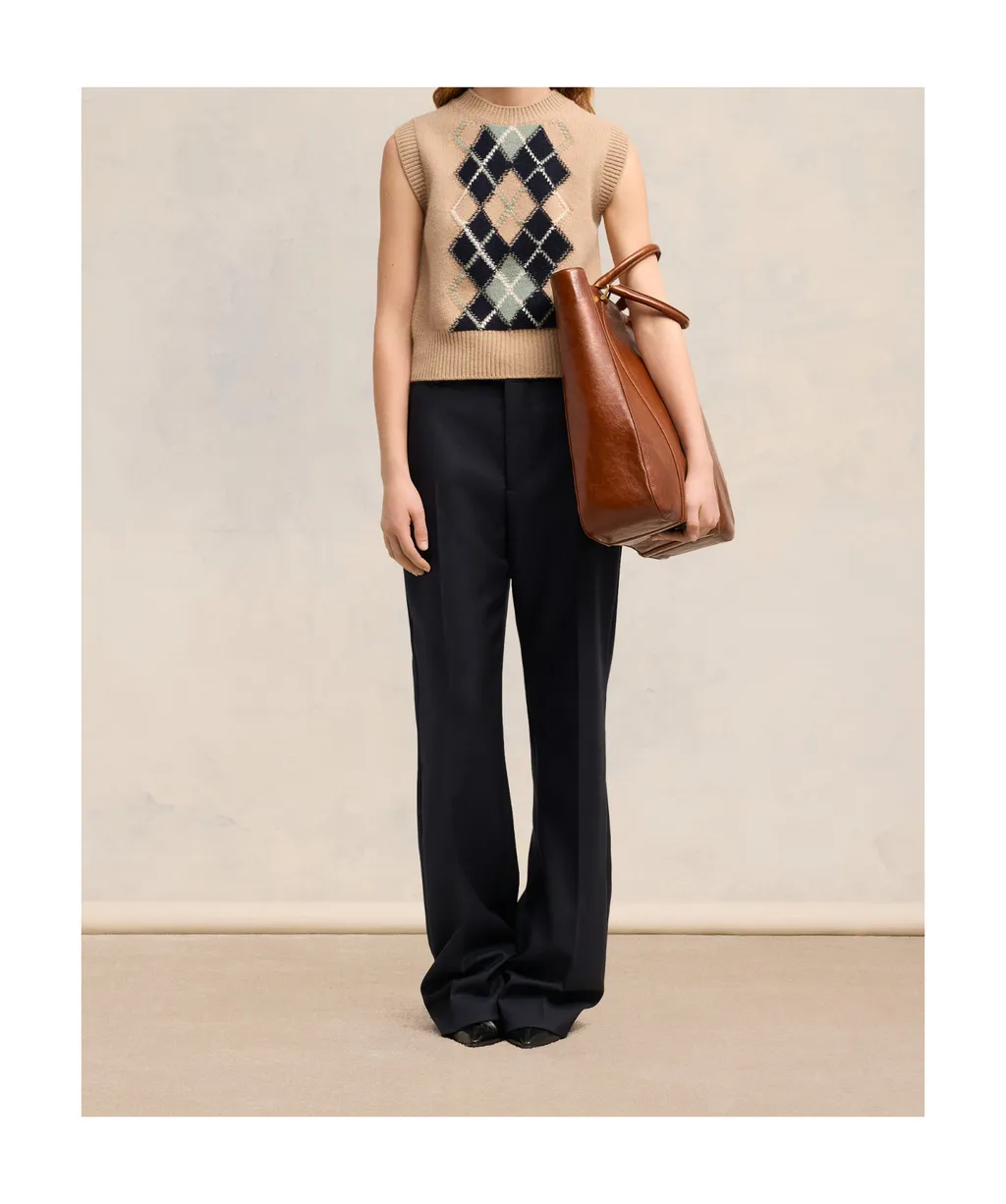 Ami Ami Paris Argyle Sleeveless Jumper