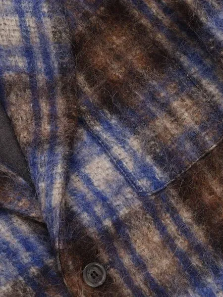 Douuod Kids Single Breasted Checked Jacket