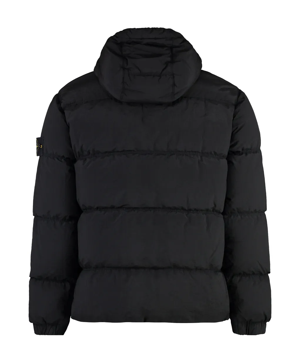 Stone Island Logo Patch Hooded Puffer Jacket