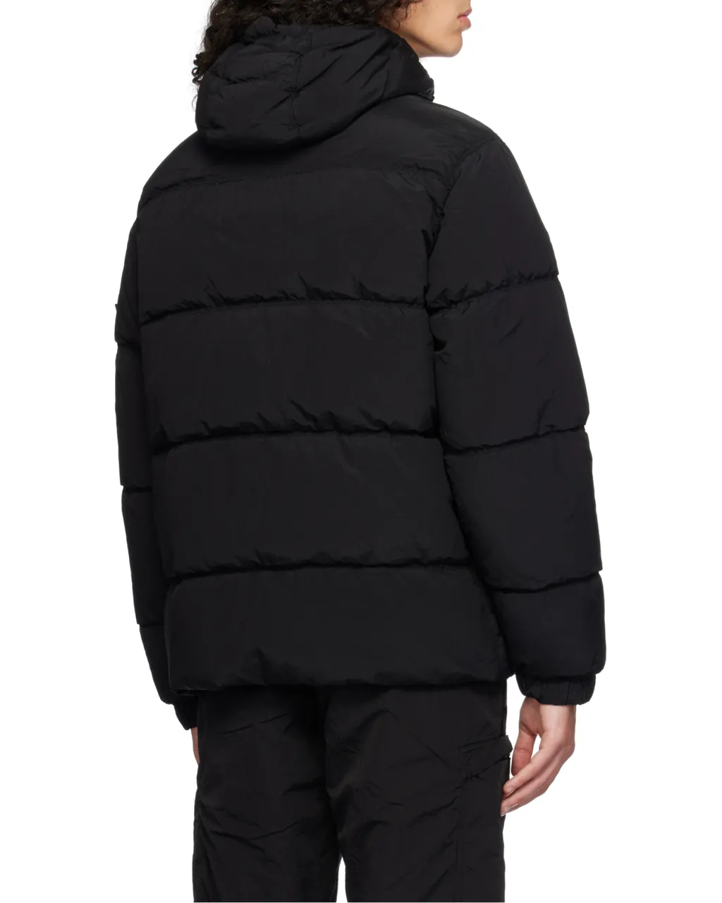 Stone Island Logo Patch Hooded Puffer Jacket