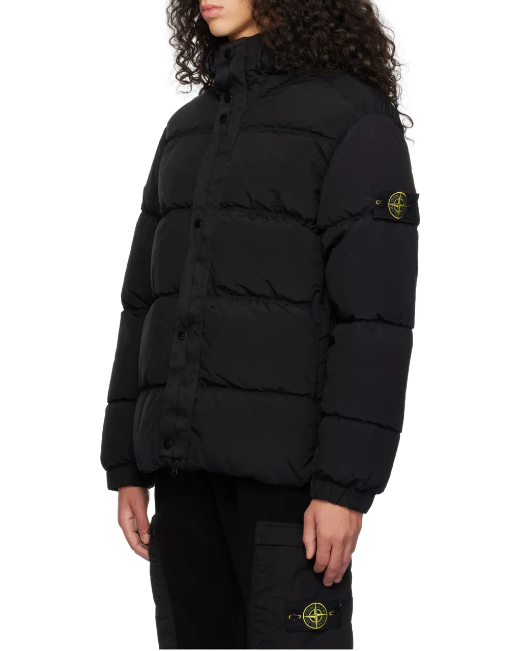 Stone Island Logo Patch Hooded Puffer Jacket