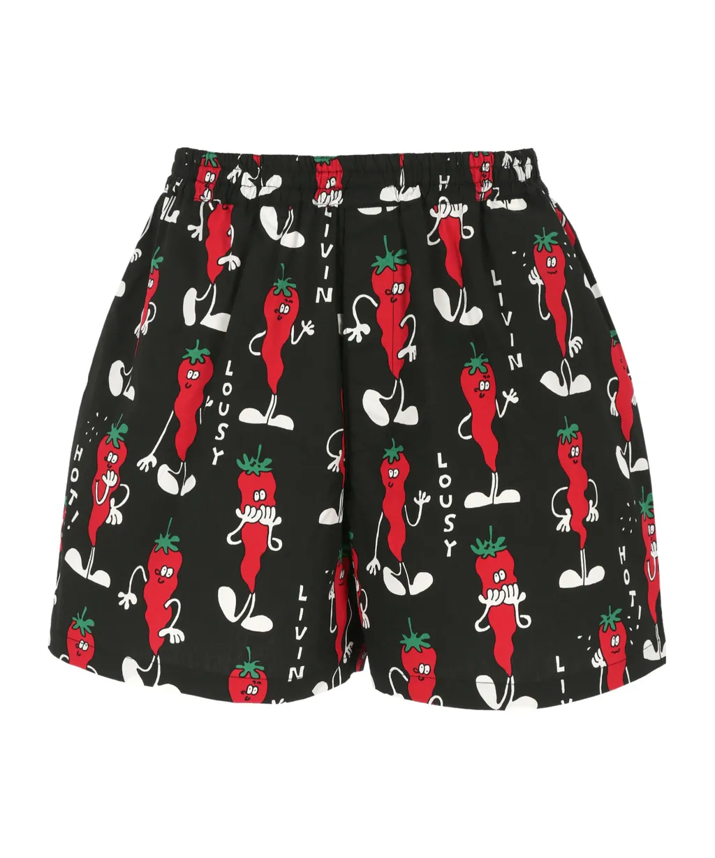 Junya Watanabe Man Graphic-Printed Elasticated Waistband Shorts