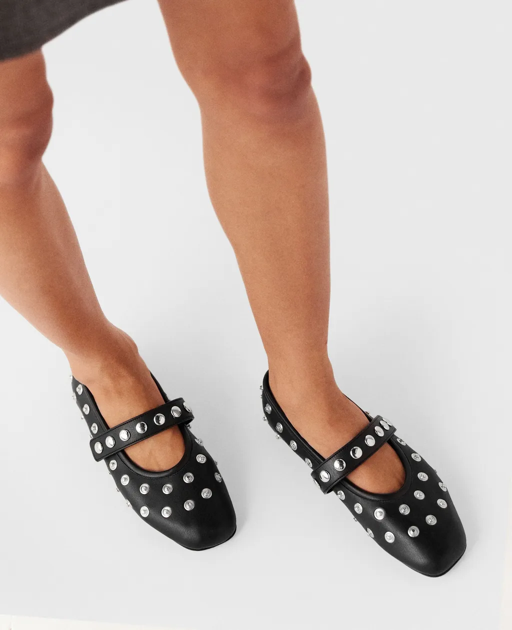 Stella Mccartney Embellished Round Toe Ballerinas