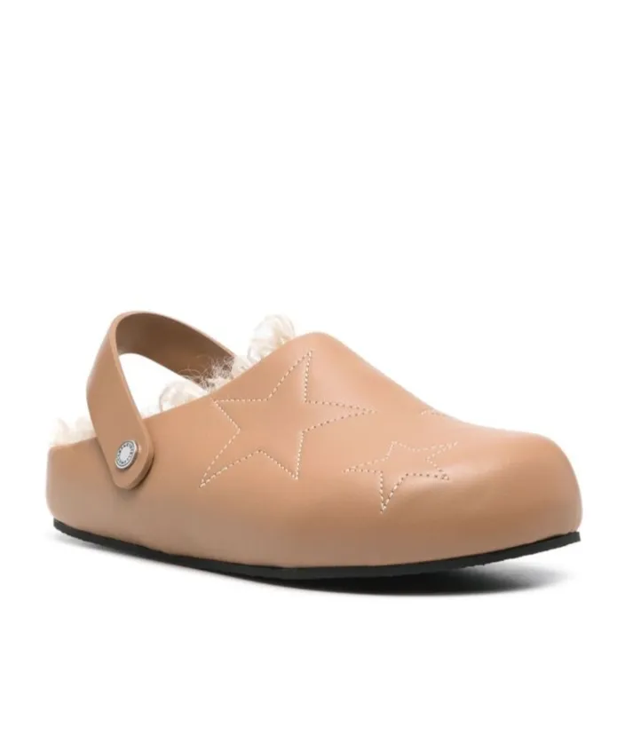 Stella Mccartney Star Stitched Slip-On Slippers