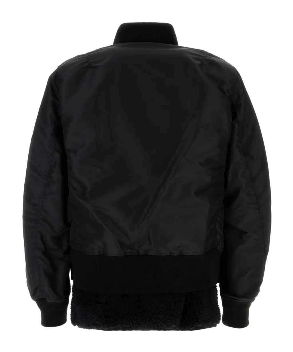 Sacai Buttoned Long-Sleeved Bomber Jacket