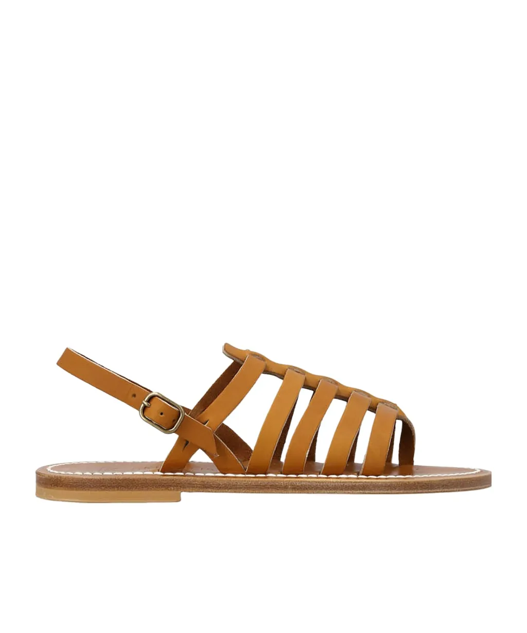Homere Leather Ankle-Strap Sandals