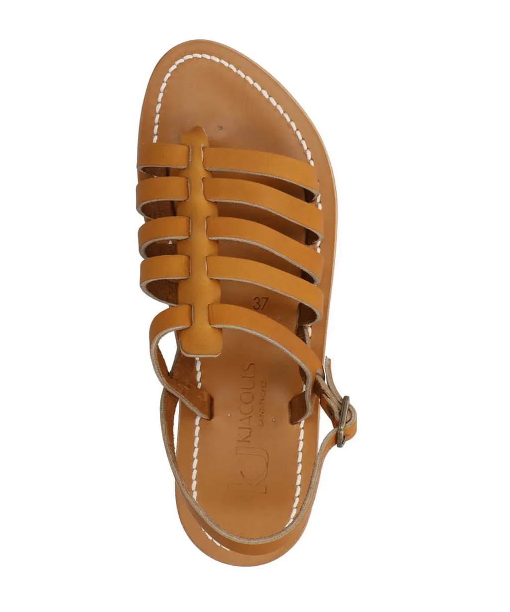 Homere Leather Ankle-Strap Sandals
