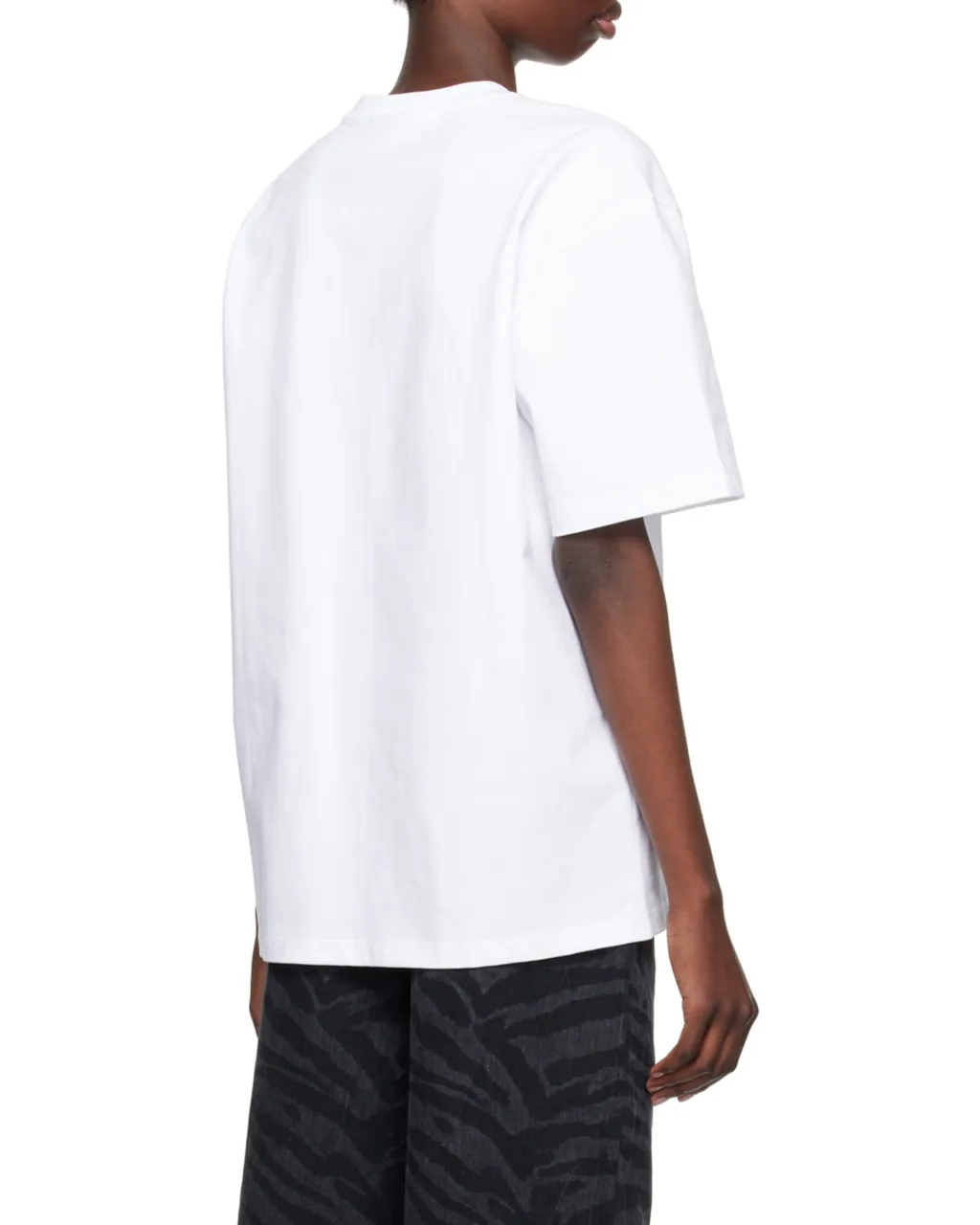 Ganni T-Shirt With Logo And Shimmering Appliques