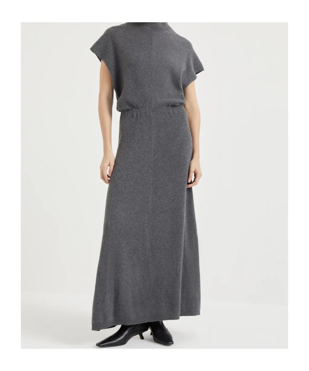 Brunello Cucinelli Mock Neck Knitted Dress