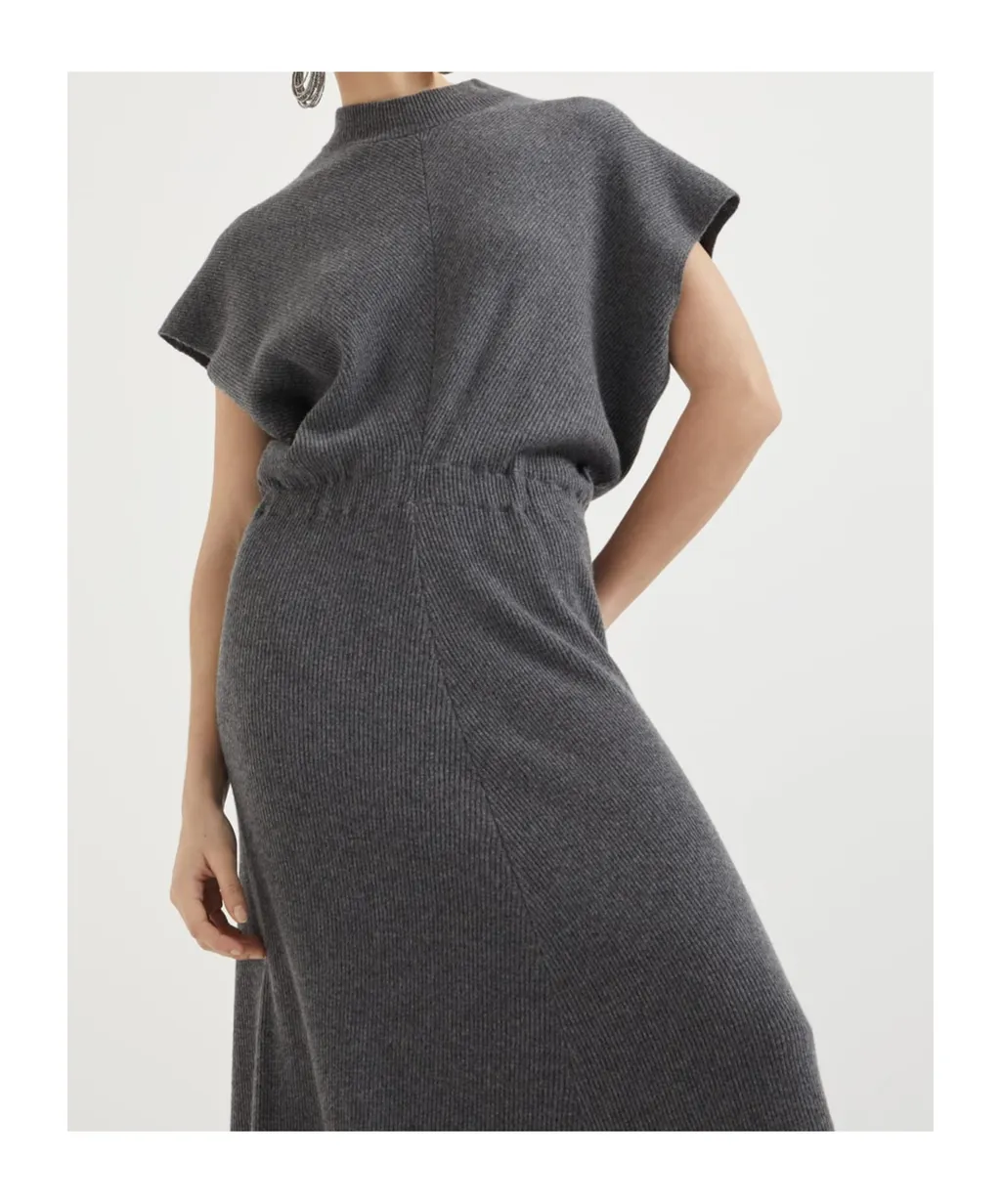 Brunello Cucinelli Mock Neck Knitted Dress